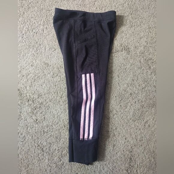 Adidas Athletic Girls Tights Black/Pink Size Small PRE-OWNED - Picture 3 of 5